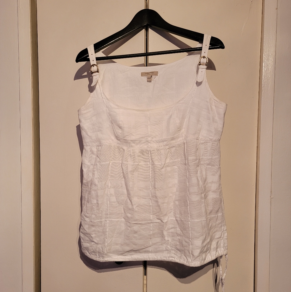 Mint condition Burberry London white cotton tank top